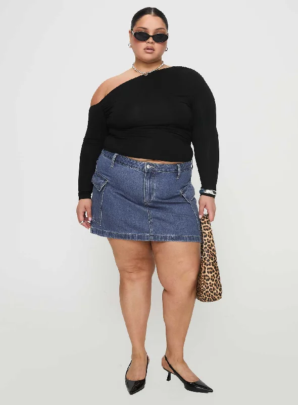 Beller Long Sleeve Top Black Curve