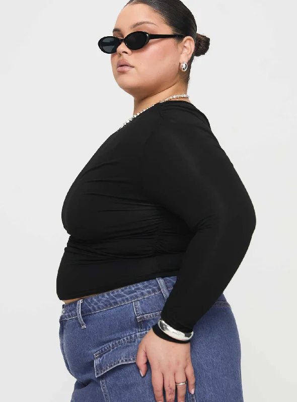 Beller Long Sleeve Top Black Curve