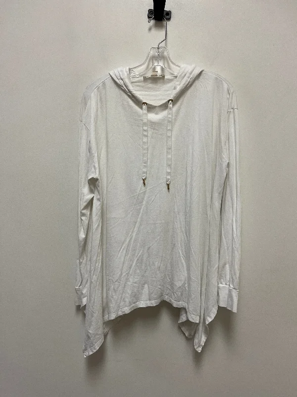 Top Long Sleeve By Michael By Michael Kors In White, Size: Xl