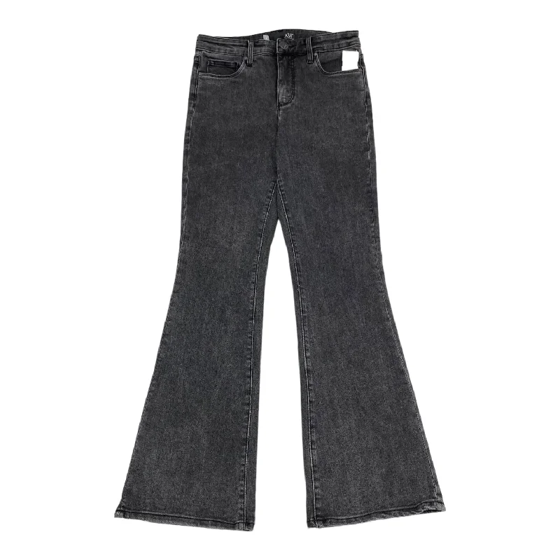 Jeans Flared By Kut In Black Denim, Size: 4