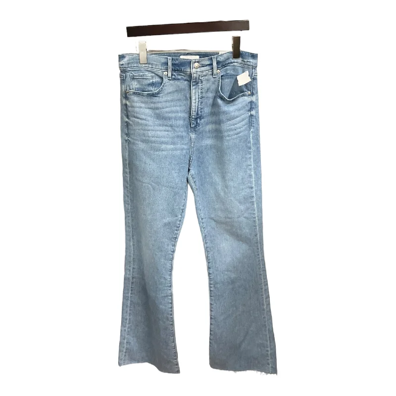 Jeans Flared By Loft In Blue Denim, Size: 8