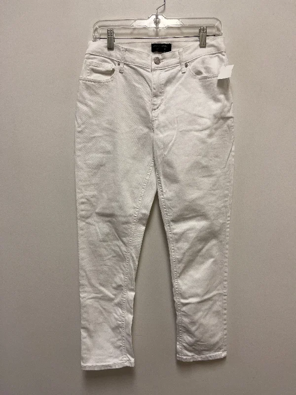 Jeans Skinny By Banana Republic In White, Size: 4