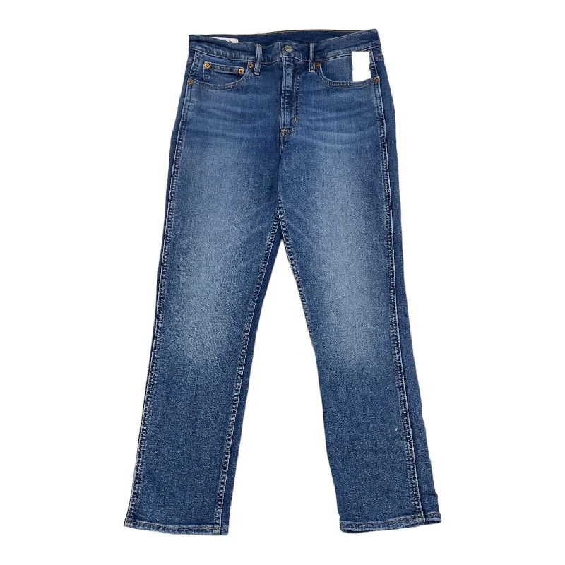 Jeans Straight By Gap In Blue Denim, Size: 8