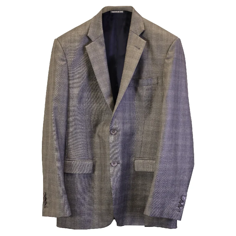 Loro Piana Plaid Blazer in Grey Wool