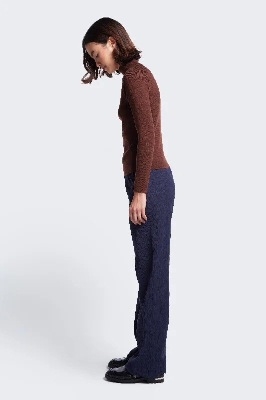 Monument Mock Neck Sweater Brown