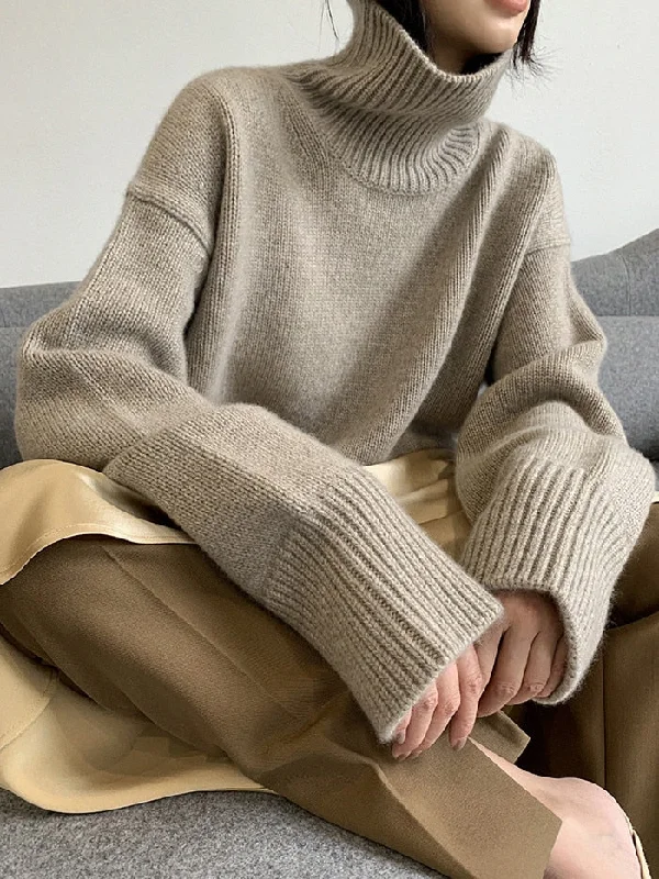 Aimays-Coachella Valley Music Festival Outfits,Graduation Gift,INS Looks,Paride Turtleneck Cashmere Sweater