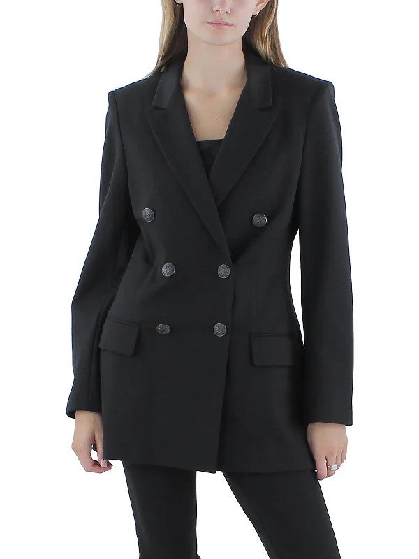 Warren Womens Office Career Double-Breasted Blazer