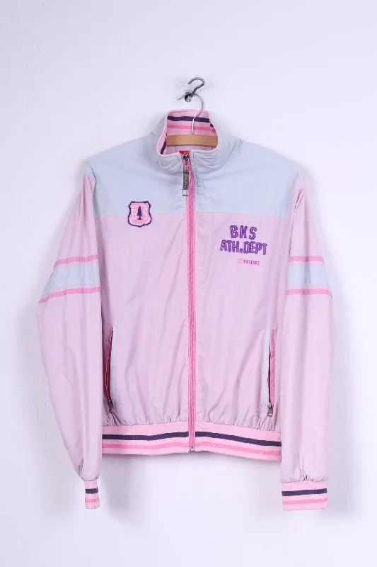 Back Swing Primark Womens 14 M Jacket Pink Nylon Lightweight Zip Up Top