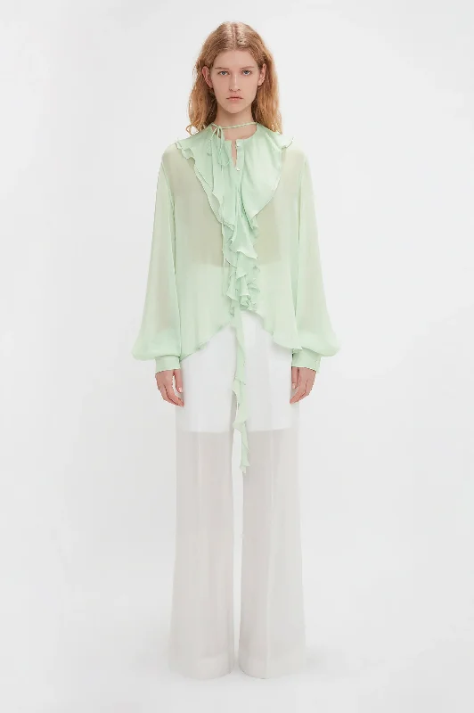 Romantic Blouse in Jade