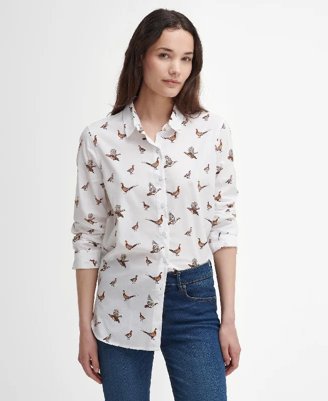 Safari Relaxed Long-Sleeved Shirt - Grouse Print