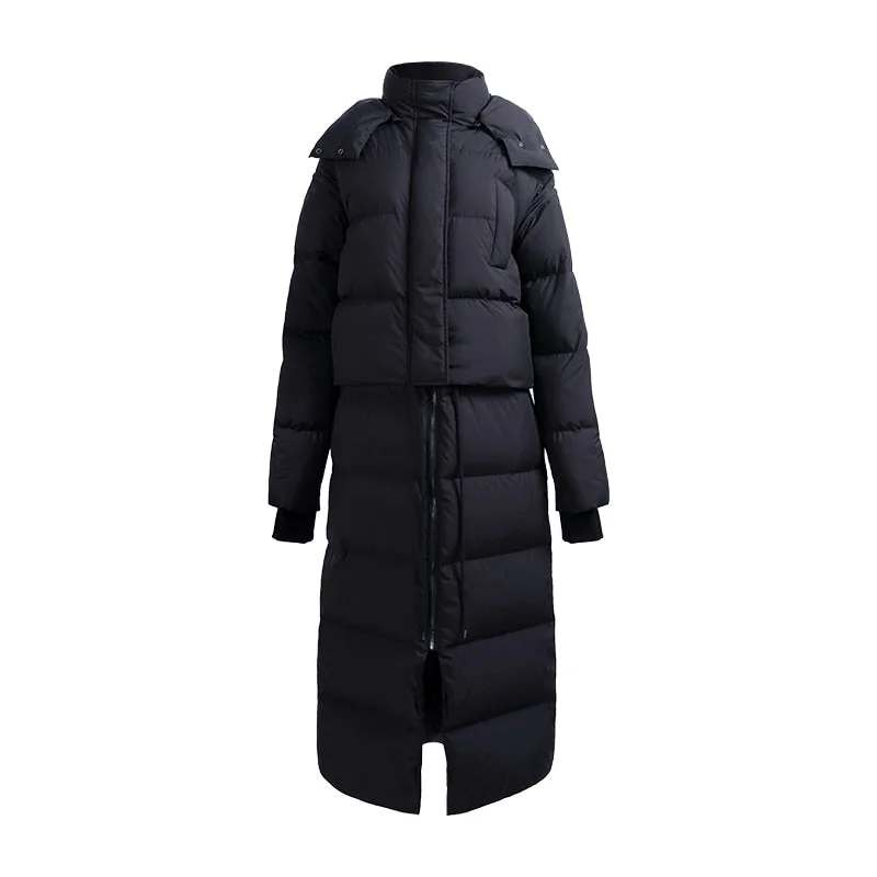 Autumn And Winter Design Sense Of A Variety Of Ways To Wear Medium-Length Jacket Down Jacket