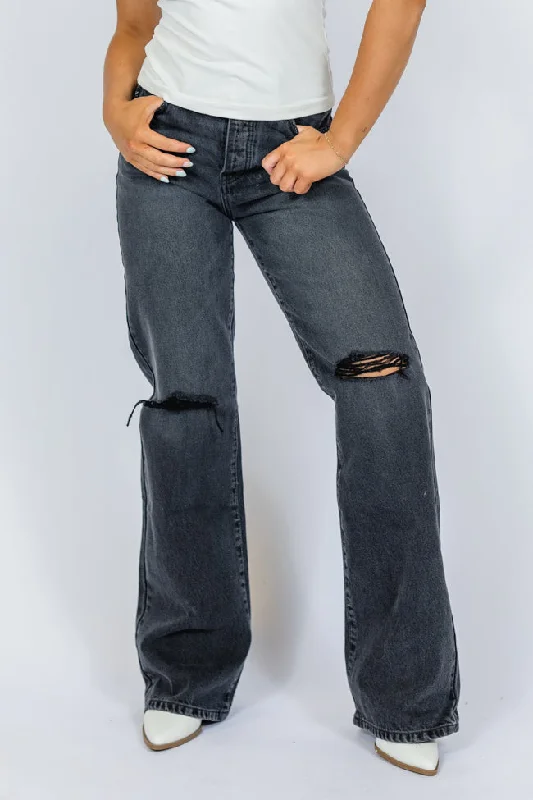 Jaslyn Black Denim Jeans