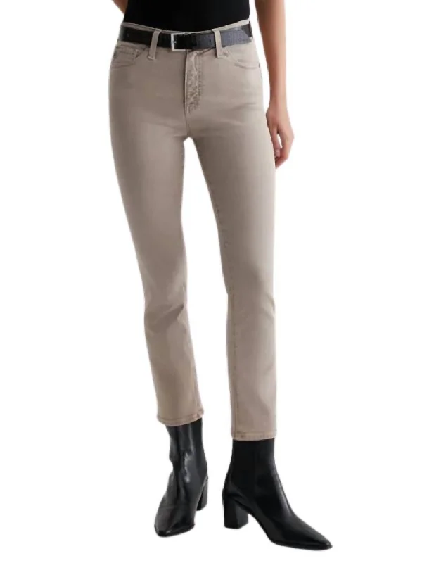 Mari Crop Cotton Jean In Sulfur Desert Taupe