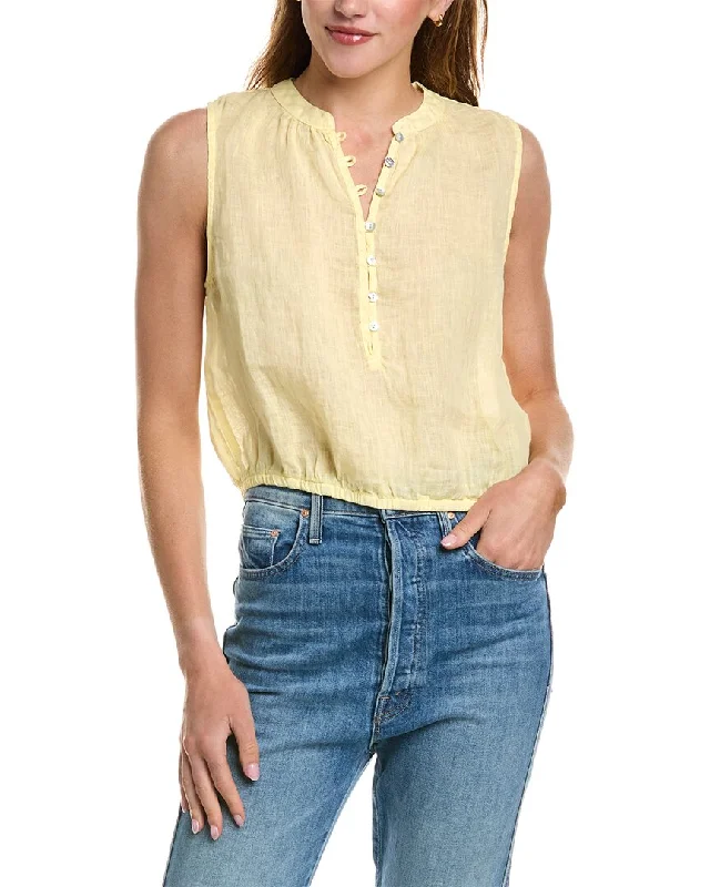 Bella Dahl Sleeveless Elastic Waist Linen Pullover