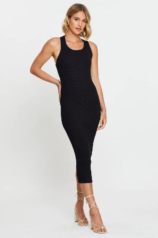 Black Knit Dress Bodycon