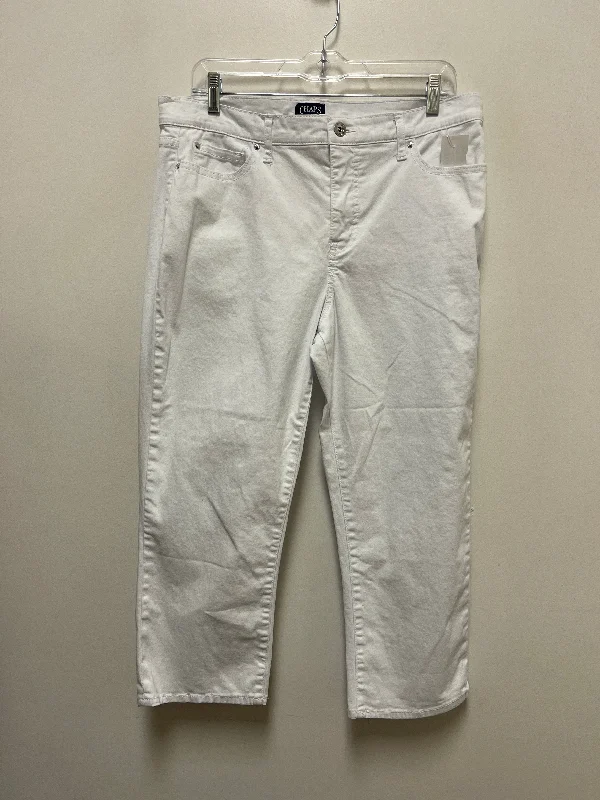 Pants Cropped By Chaps In White, Size: 14