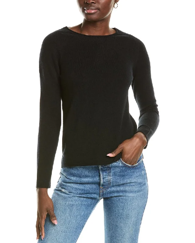 sofiacashmere Relaxed Crewneck Cashmere Sweater