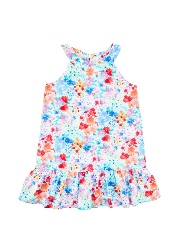 Floral Dress With Shirred Skirt