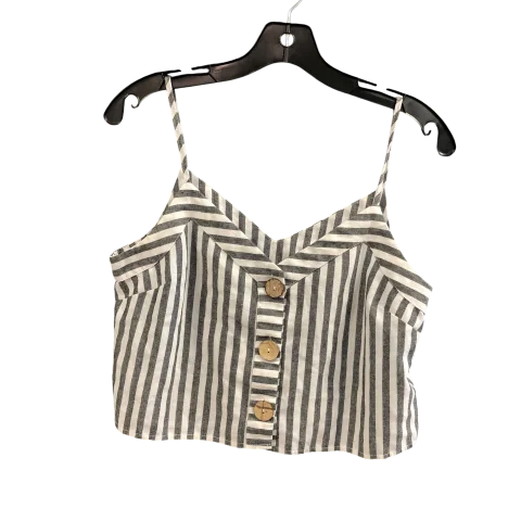 Top Sleeveless By Haute Monde In Striped Pattern, Size: M