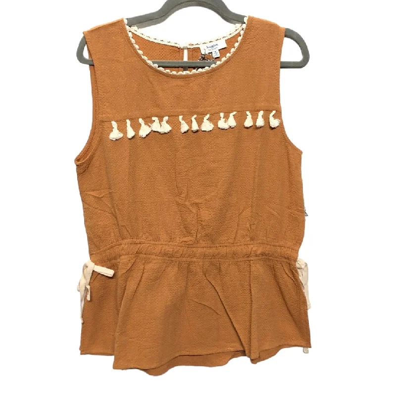 Top Sleeveless By Hayden La In Tan, Size: M