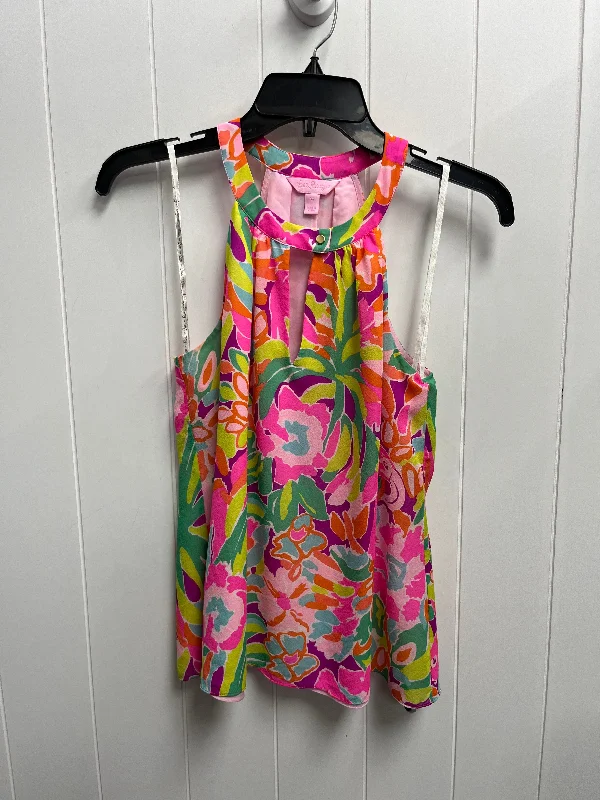 Top Sleeveless By Lilly Pulitzer In Orange & Pink, Size: Xs