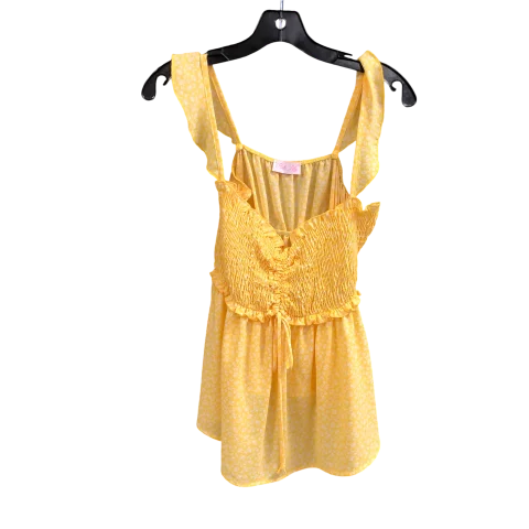 Top Sleeveless By Pink Lily In Yellow, Size: M