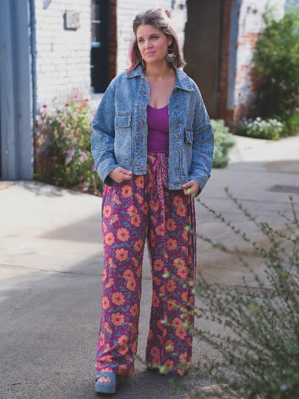 Blossom Edge Wide-Leg Pants