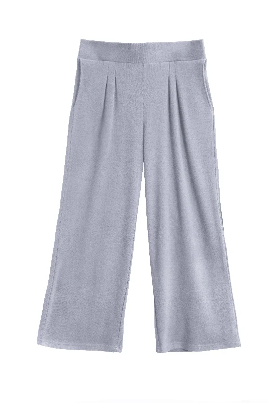 Plus Size Comfort Luxe Collection Cozy Knit Palazzo Pants