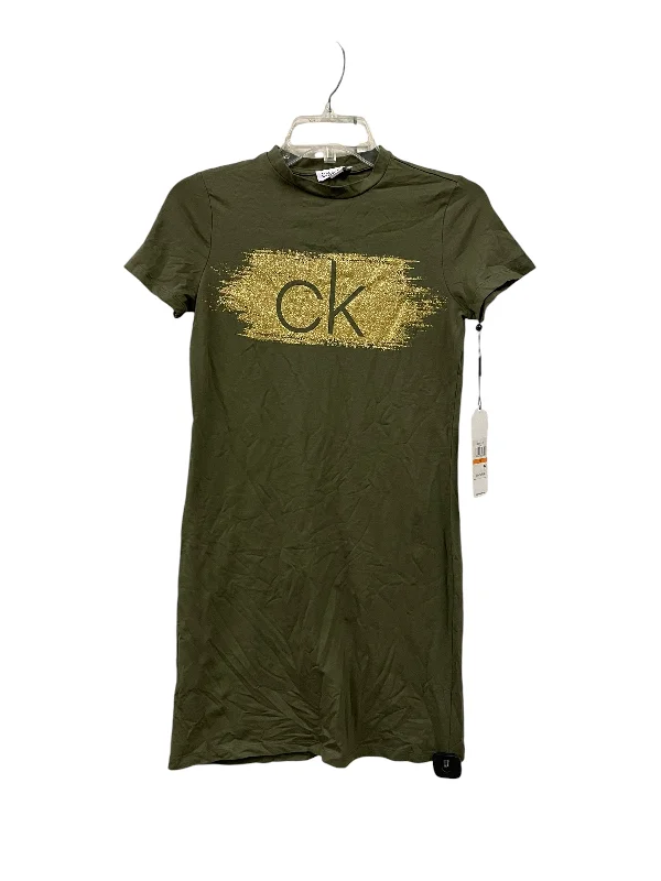 Dress Casual Short By Calvin Klein In Green, Size: S