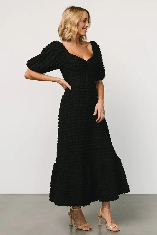 Therese Textured Dress | Black