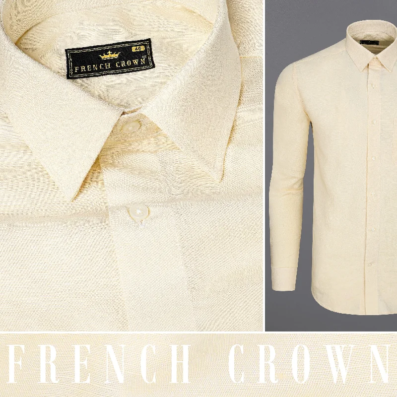 Wheatfield Beige Luxurious Linen Shirt